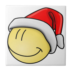 MERRY CHRISTMAS FACE SANTA TILE