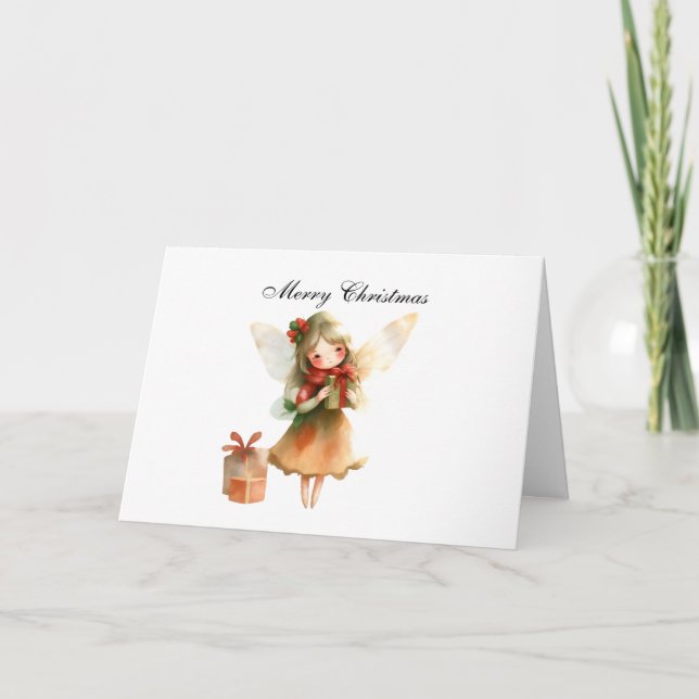 Merry Christmas Fairy Thank You Card (Front)