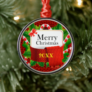 Merry Christmas Family and First Metal Tree Decoration
