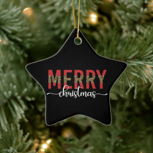 Merry Christmas Family Christmas Celebration Gifts Ceramic Tree Decoration