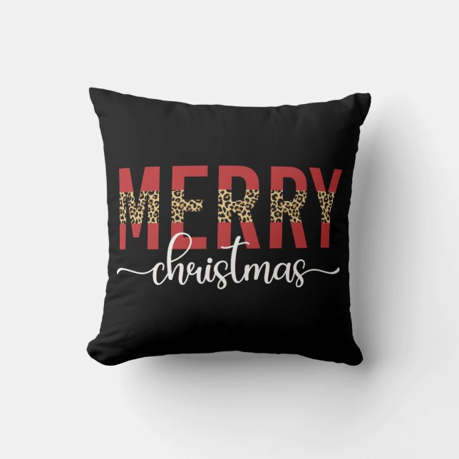 Merry Christmas Family Christmas Celebration Gifts Cushion (Front)