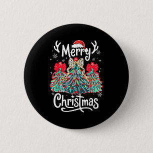 Merry Christmas Family Funny Christmas Tree Women  6 Cm Round Badge