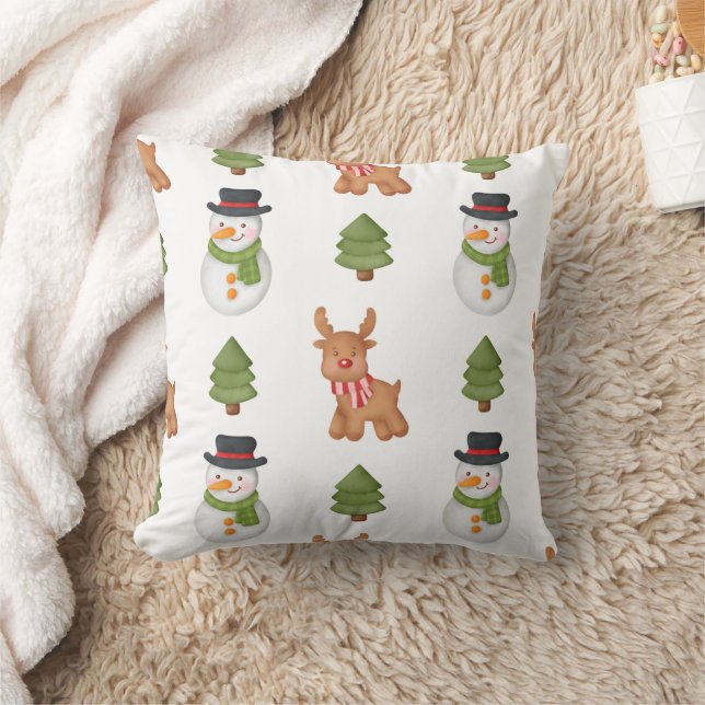 Merry Christmas family Gathering Set on Warm Cushion (Blanket)