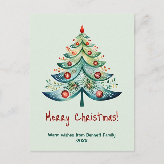 Merry Christmas family holiday card (Front)