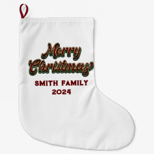 Merry Christmas - Family Matching Large Christmas Stocking