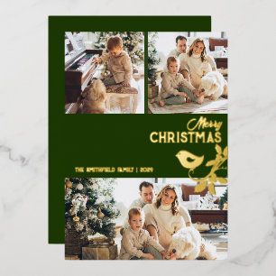 Merry Christmas Family Multi-Photo Gold