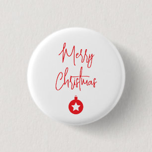 Merry Christmas Family New Year Message 3 Cm Round Badge
