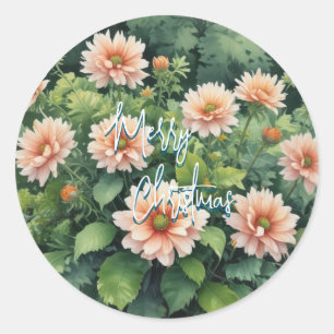 Merry Christmas Family New Year Message Classic Round Sticker