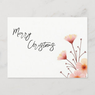 Merry Christmas Family New Year Message Holiday Postcard