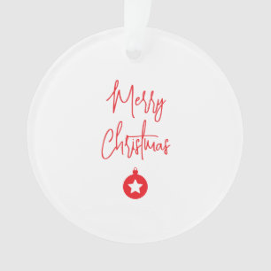 Merry Christmas Family New Year Message Ornament