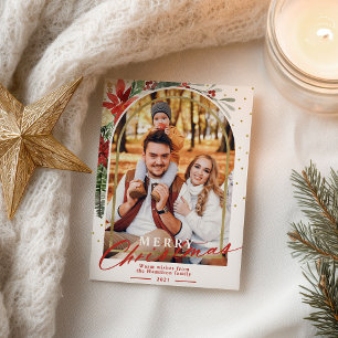 Merry Christmas Family Photo Arch Christmas Card