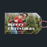 Merry Christmas Family Photo Background Gift Tags<br><div class="desc">Merry Christmas Family Photo Background Gift Tags</div>