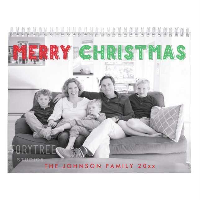 Merry Christmas Family Photo Calendar (Cover)