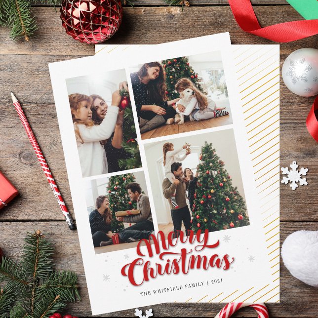 Merry Christmas Family Photo Card (Merry Christmas Family Photos Card)