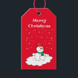 Merry Christmas Family Snowman Snowflakes Red Gift Tags<br><div class="desc">Ho Ho Ho. It's that time of year again. Merry Christmas Family Snowman Snowflakes design for fans of the holiday season and yuletide celebrations and festivities. Send greetings and blessings to family and friends this festive season. It doesn't matter whether they're religious or believe in the magic of Christmas. The...</div>