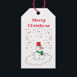 Merry Christmas Family Snowman Snowflakes White Gift Tags<br><div class="desc">Ho Ho Ho. It's that time of year again. Merry Christmas Family Snowman Snowflakes design for fans of the holiday season and yuletide celebrations and festivities. Send greetings and blessings to family and friends this festive season. It doesn't matter whether they're religious or believe in the magic of Christmas. The...</div>