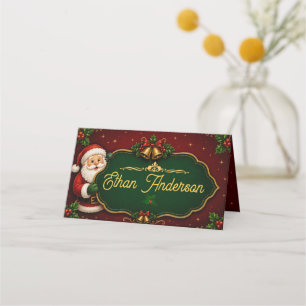 Merry Christmas Family Table Editable Place Card