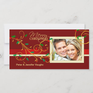 Merry Christmas Fancy Holiday Photo Cards