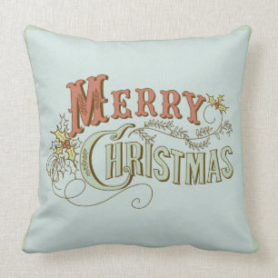 Merry Christmas Fancy Text Design 2 Cushion