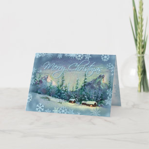 MERRY CHRISTMAS FARM by SHARON SHARPE Holiday Card