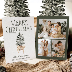 Merry Christmas Farmhouse Photo Holiday Card