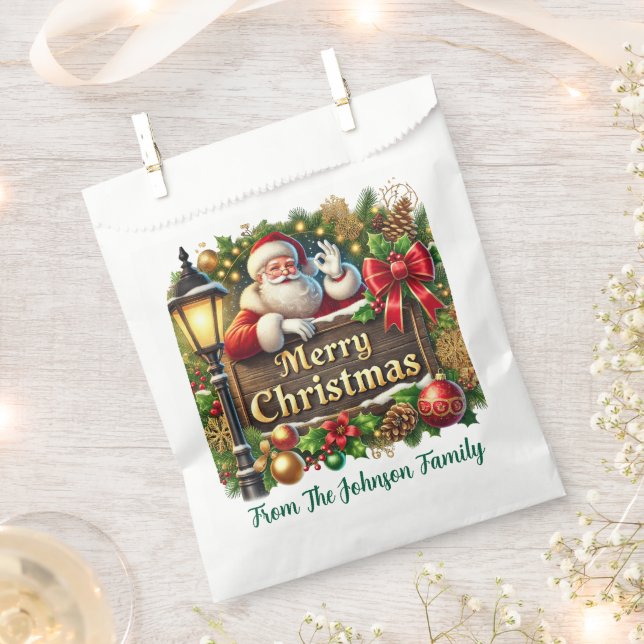 Merry Christmas Favour Bags (Clipped)