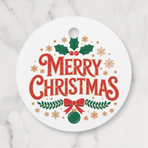 Merry Christmas Favour Tags