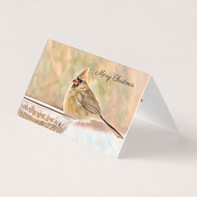 Merry Christmas - Female Cardinal (Front)