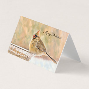 Merry Christmas - Female Cardinal