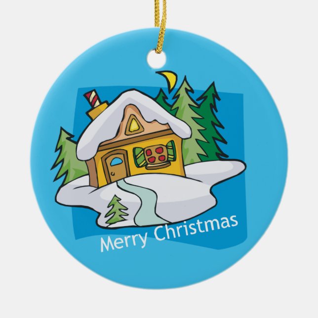 Merry Christmas festive customisable ornament (Front)