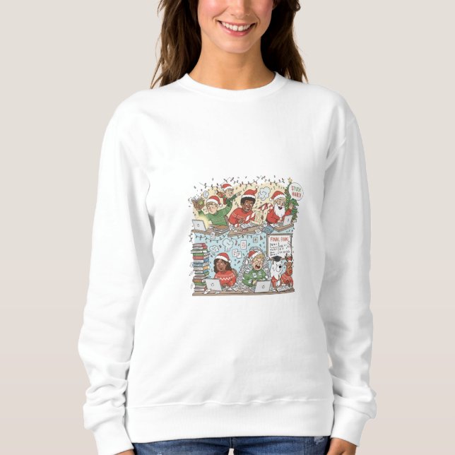 Merry Christmas Festive Gathering Sweatshirt - Div (Front)