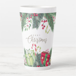 Merry Christmas Festive Gift Holiday Design Latte Mug
