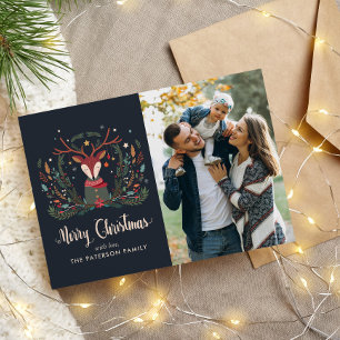"Merry Christmas" Festive Holiday Deer Card