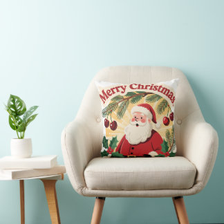 Merry Christmas Festive Holiday Design Cushion