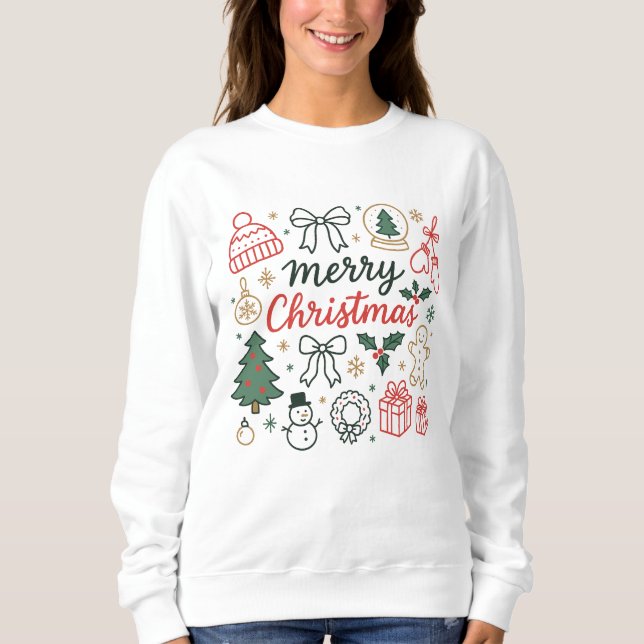 Merry Christmas | Festive Holiday for Family  Sweatshirt (Front)