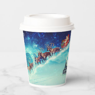 Merry Christmas Festive Holiday Gift Design Paper Cups