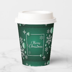 Merry Christmas Festive Holiday Gift Design Paper Cups