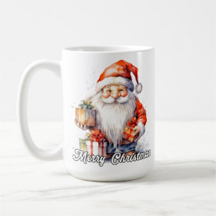 Merry Christmas Festive Little Santa Claus Coffee Mug