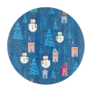 Merry Christmas Festive Pattern Design Cutting Board