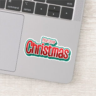 Merry christmas festive season sticker