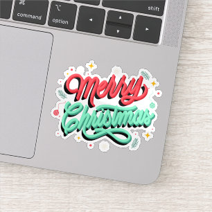 Merry christmas festive season sticker