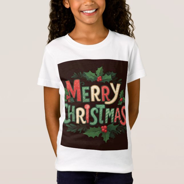 Merry Christmas Festive T-Shirt – Holiday Cheer &  (Front)
