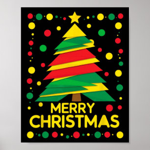 Merry Christmas Festive Tree Holiday  Poster