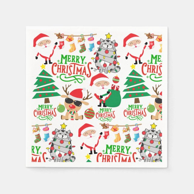 Merry Christmas Festivity Napkin (Front)