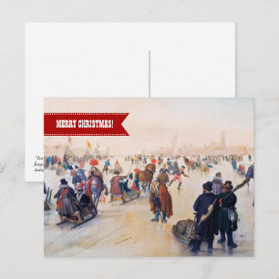 Merry Christmas. Fine Art Christmas  Holiday Postcard