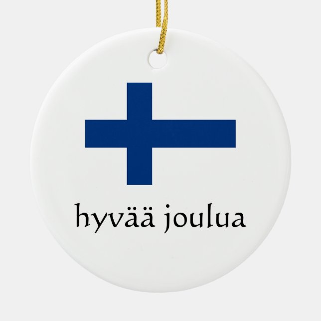 Merry Christmas Finnish Ornament (Front)