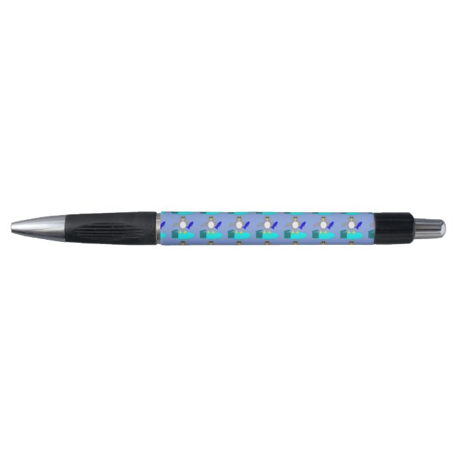 Merry Christmas Fishing Penguin Pen (Front)