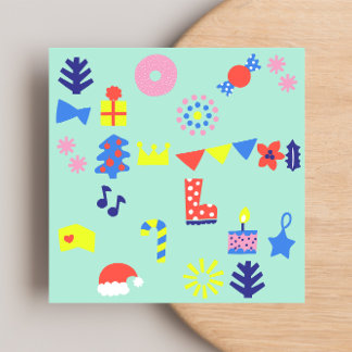 MERRY CHRISTMAS Flat Note Card