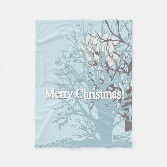 Merry Christmas! Fleece Blanket (Front)