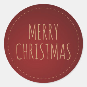 Merry Christmas Fleece Navidad.. Customizable Red  Classic Round Sticker